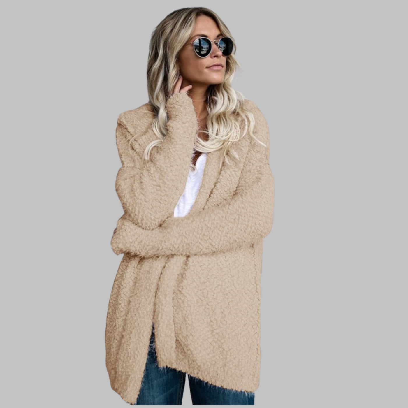 QUERIDA™ - Comfy Batwing Long Sleeve Open Front Cardigan