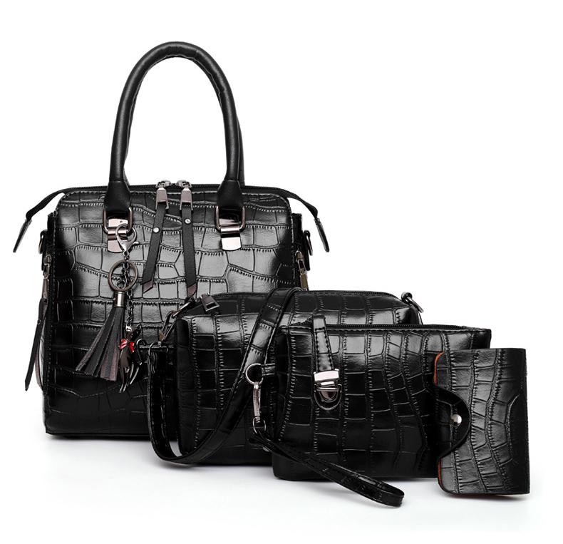 SOPHIA | VINTAGE CROCODILE PATTERN 4-9IECE BAG