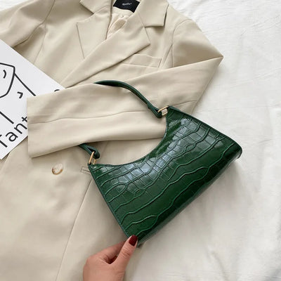 Tilly™ | Shiny Alligator Pattern Shoulder Bag