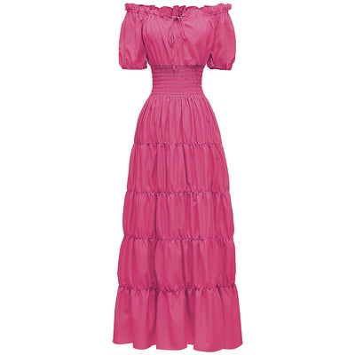 AIZA™ – Classic Corset Long Retro Maxi Dress