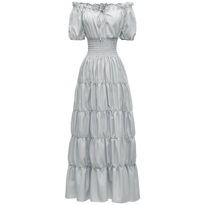 AIZA™ – Classic Corset Long Retro Maxi Dress