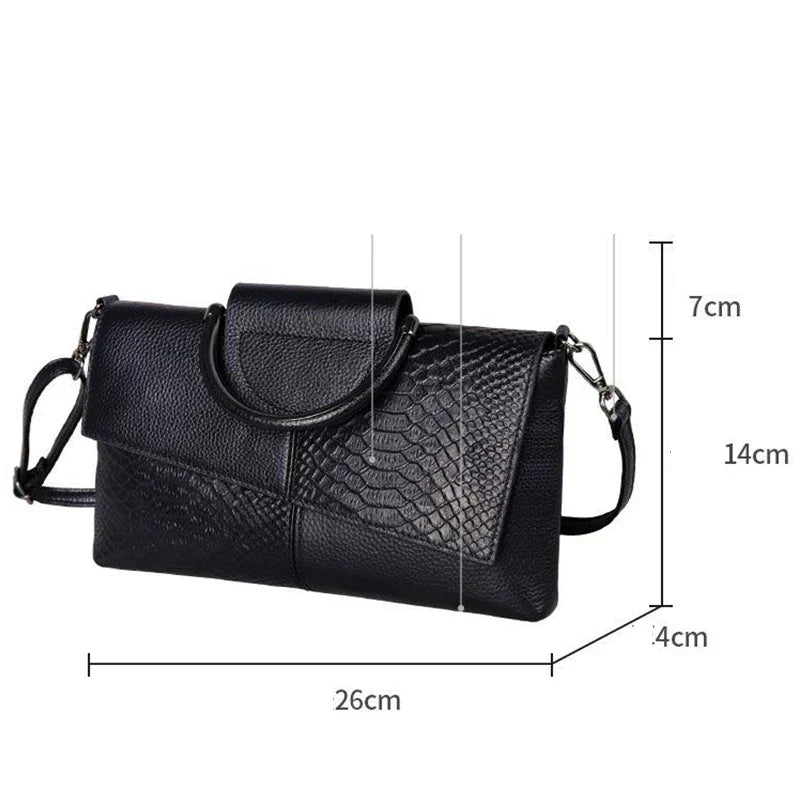 Structural Black Handbag with Leather Look