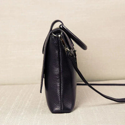 Structural Black Handbag with Leather Look