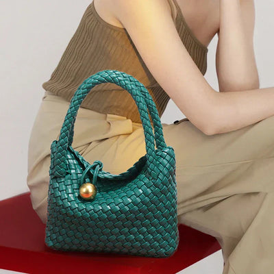 ASTRID™ | Elegant Leather Bag with Golden Accents