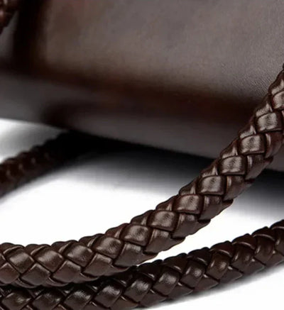ronja™ – Classic Handbag with Woven Handle and Gold Accents