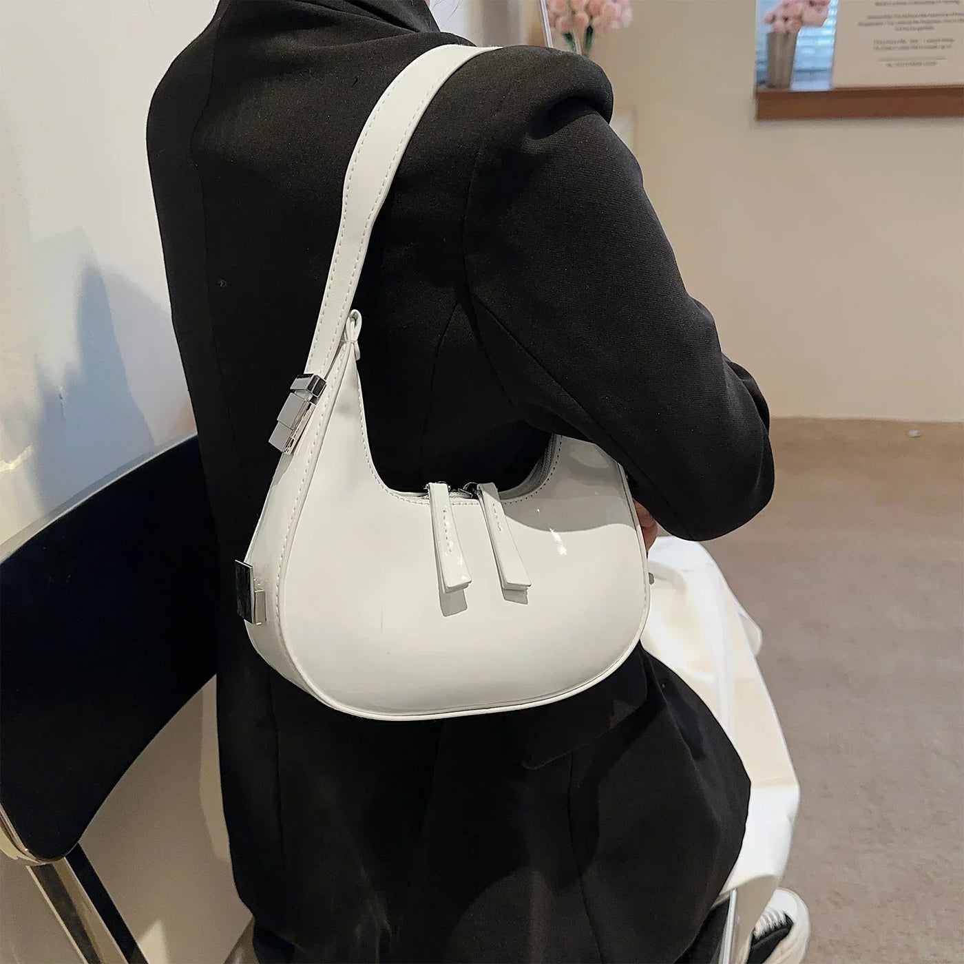Vintage Crescent-Shaped Bella™ Handbag