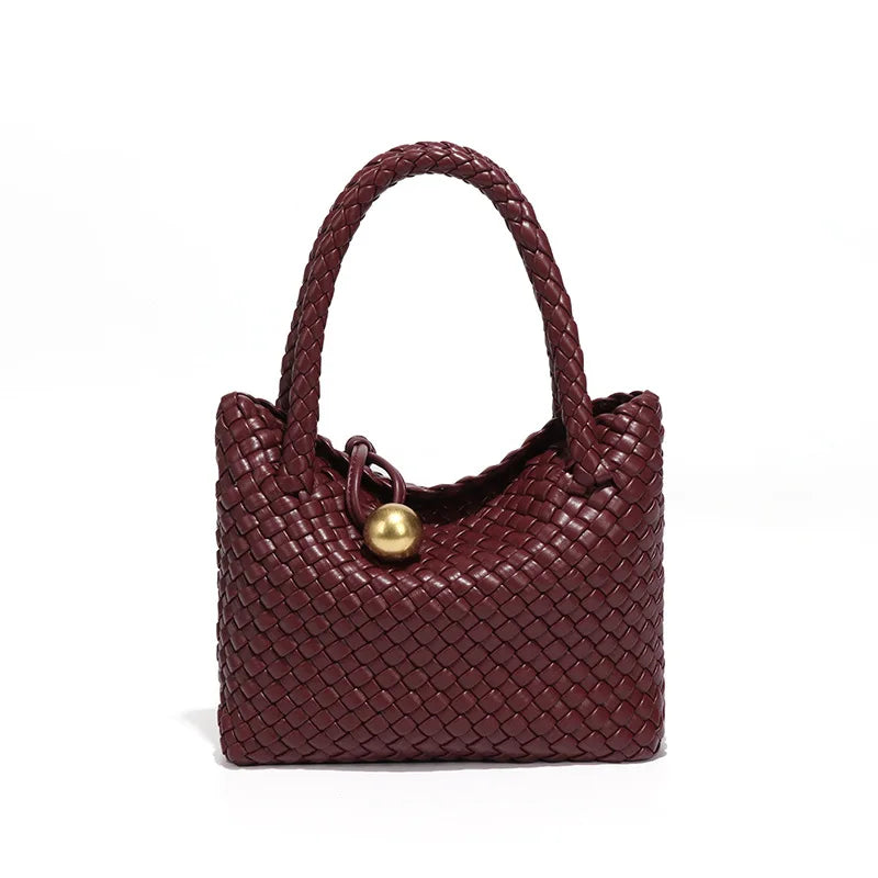 ASTRID™ | Elegant Leather Bag with Golden Accents