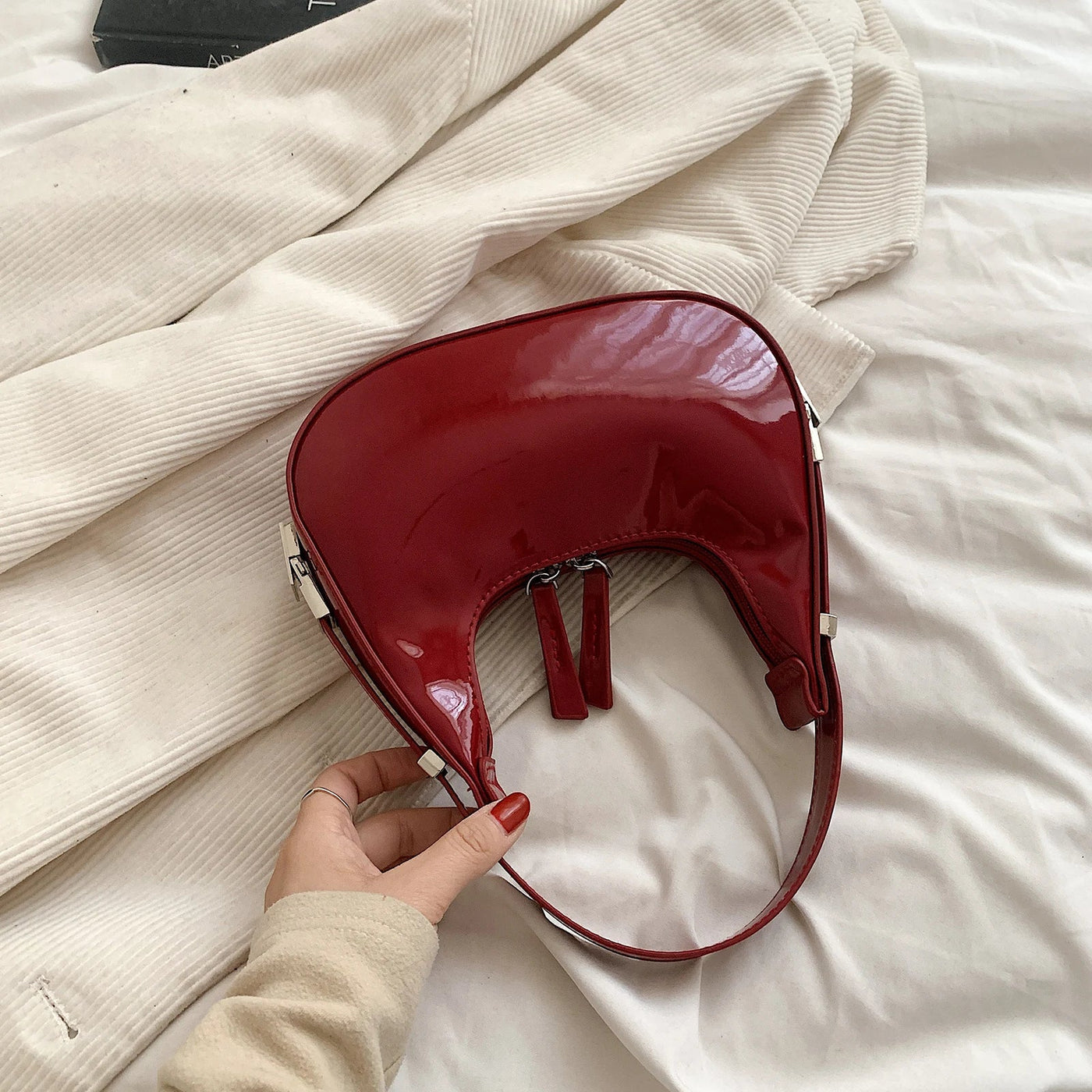 Vintage Crescent-Shaped Bella™ Handbag