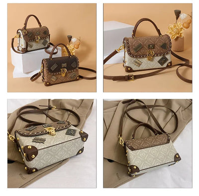 Retro shoulder bag with monogram and gold details Zelda™