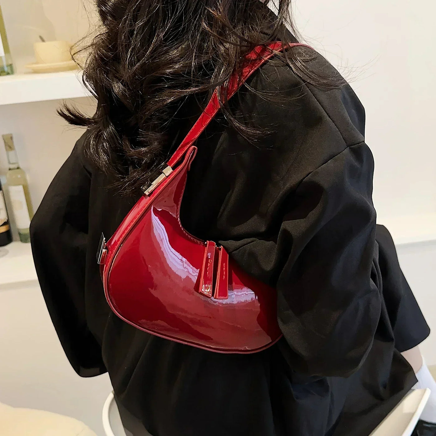 Vintage Crescent-Shaped Bella™ Handbag