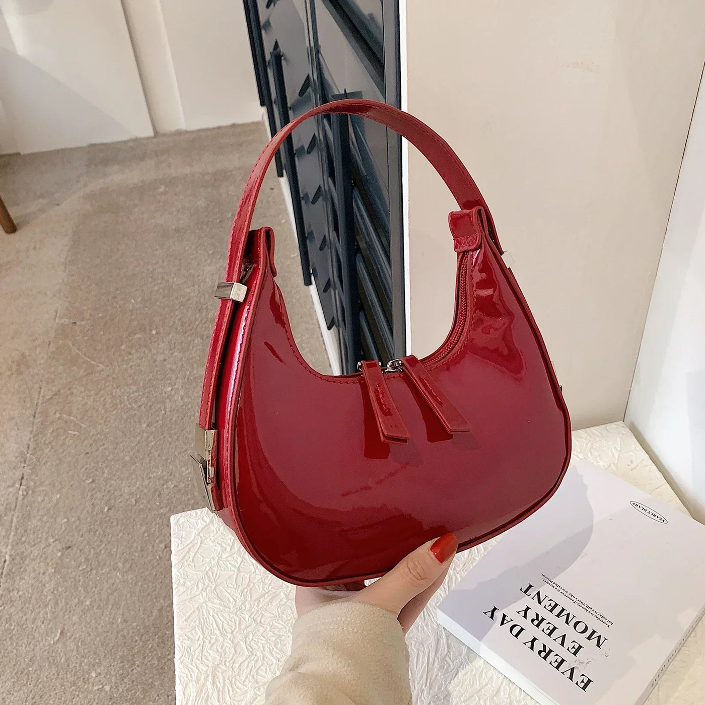 Vintage Crescent-Shaped Bella™ Handbag