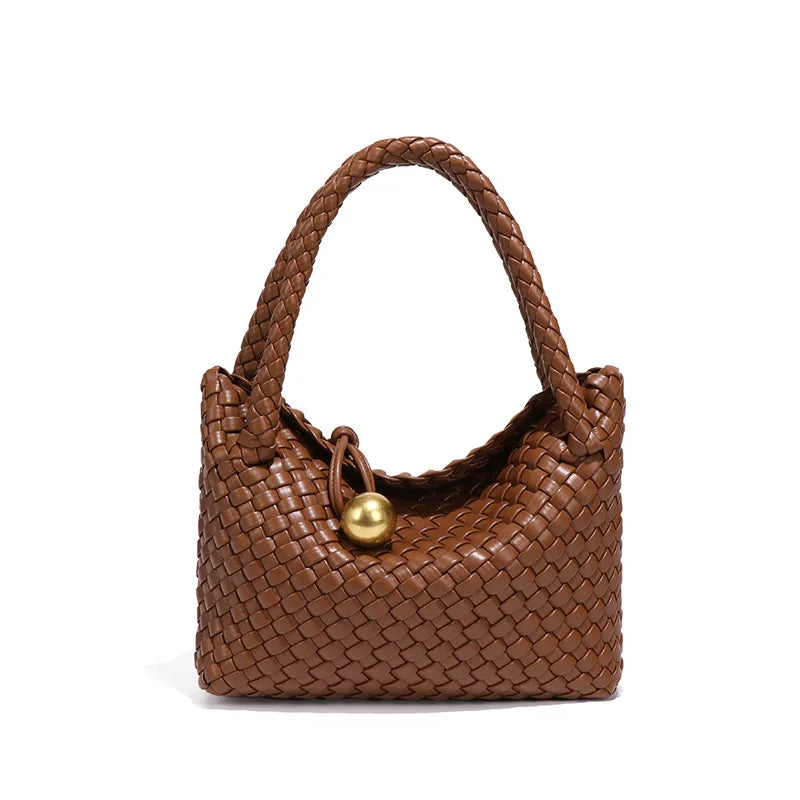 ASTRID™ | Elegant Leather Bag with Golden Accents