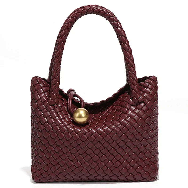 ASTRID™ | Elegant Leather Bag with Golden Accents