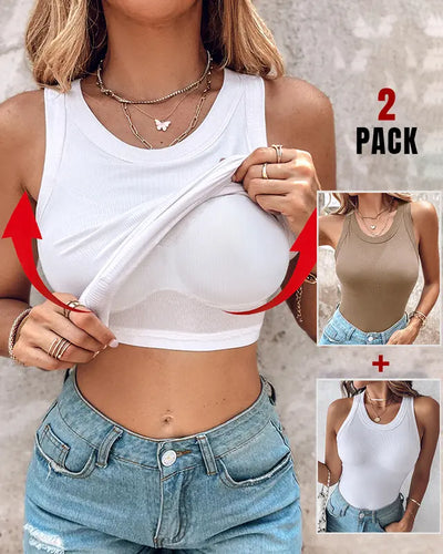 DASHA™ - Comfort Built-In Bra Tank Top (Pack of 2)