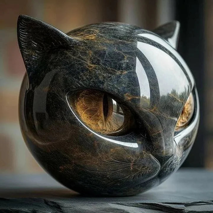 Emerald Cat Stone | Sculpture